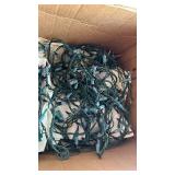 Assorted Christmas String Lights & Four Decorated Glass Ornaments