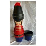 Nutcracker Soldier - Tall Hand-Painted Wooden Christmas Decor with Black Hat & Red Coat