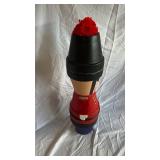 Nutcracker Soldier - Tall Hand-Painted Wooden Christmas Decor with Black Hat & Red Coat