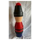 Nutcracker Soldier - Tall Hand-Painted Wooden Christmas Decor with Black Hat & Red Coat