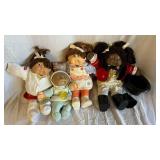 Cabbage Patch Kids (Lot of 4) - Vinyl Baby Dolls with Outfits & Accessories