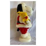 Peanuts Snoopy Santa Plush With Woodstock - Holiday Display Figurine