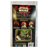 Star Wars Episode I 12-Inch Figures - Qui-Gon Jinn & Jar Jar Binks with Millennium Falcon Playset
