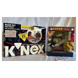 K'NEX Basic Set 325 Parts & Super Sports Heroes Bobble Dobbles (Lot of 2)