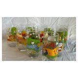 McDonald's Camp Snoopy Collection Glasses - Peanuts Cartoon Glassware Set