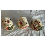 Assorted Christmas Decor - Handcrafted LED House Figures, Snowmen & Woven Basket