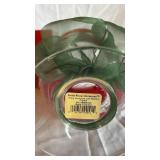 Lenox Petite Floral Christmas Emerald Hurricane & Ruby Hurricane and Piano Playing Santa