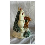 Flicker N Glow Illuminated Ornament Stand with Glass Ornament - Rauch Holiday Decor