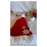 Assorted Christmas Figurines & Ornaments - Santa Figures, Village House & Snowmen