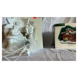 Department 56 Needle's Tree Farm North Pole Series Snow Village House & Porcelain (Lot of 2)