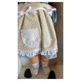 Goetz Doll - Vintage Goetz Baby Doll in Blue Dress with Cream Apron (Boxed)