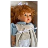 Goetz Doll - Vintage Goetz Baby Doll in Blue Dress with Cream Apron (Boxed)