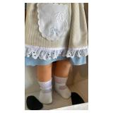 Goetz Doll - Vintage Goetz Baby Doll in Blue Dress with Cream Apron (Boxed)