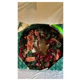 Jingle Bell Christmas Wreath with Ribbon Accents