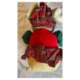 Christmas Decor Assortment - Snowmen & Plush Dogs on Wooden Sled Display
