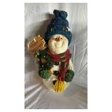 Christmas Decor Assortment - Snowmen & Plush Dogs on Wooden Sled Display