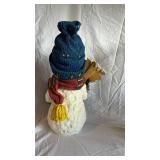 Christmas Decor Assortment - Snowmen & Plush Dogs on Wooden Sled Display