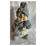 Christmas Decor Assortment - Snowmen & Plush Dogs on Wooden Sled Display