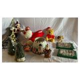 Disney Christmas Figures - Mickey Santa, Pooh & 24 Mini Ornaments (2 Boxes)