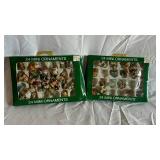 Disney Christmas Figures - Mickey Santa, Pooh & 24 Mini Ornaments (2 Boxes)