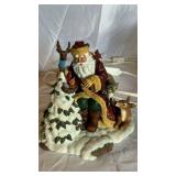 John Kissling Winter Harmony Snowman Music Box - Limited Edition 1392/7500; Santa & Schoolhouse
