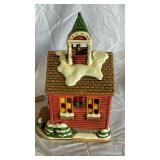 John Kissling Winter Harmony Snowman Music Box - Limited Edition 1392/7500; Santa & Schoolhouse