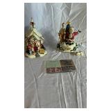 Rudolph The Movie Village Scene With Santa, Reindeer & Polar Bear (Lot of 2)