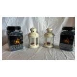 Lava Glass Bead Jars & Star Lanterns (Lot of 4)