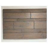 Rustic Wood Wall Panels - Brick Pattern Accent Panels with Mounting Hardware
