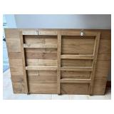 Rustic Wood Wall Panels - Brick Pattern Accent Panels with Mounting Hardware