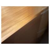 Oak Wood Dresser with Mirror - Large Traditional Vanity Cabinet
