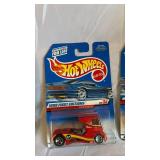 Hot Wheels Carded Die-Cast Lot - 1995 Model Series, 1998 First Editions Lakester, 1999 Space Series