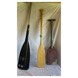 Assorted Canoe & Kayak Paddles and Oar (Lot of 4)