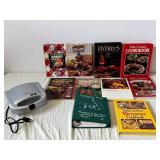 Cuisinart Sandwich Grill & Assorted Cookbooks