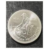 1985 ENGELHARD PROSPECTOR 1 TROY OZ .999 FINE SILVER