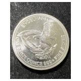 1985 ENGELHARD PROSPECTOR 1 TROY OZ .999 FINE SILVER