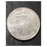 1997 AMERICAN SILVER EAGLE 1 TROY OZ .999 FINE SILVER