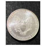 1998 AMERICAN SILVER EAGLE 1 TROY OZ .999 FINE SILVER