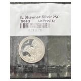 2016-S US SILVER PROOF IL SHAWNEE QUARTER