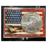 2013 AMERICAN SILVER EAGLE 1 TROY OZ .999 FINE SILVER IN CASE
