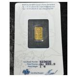 1 GRAM .999 FINE GOLD PAMP BAR