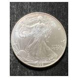 1999 AMERICAN SILVER EAGLE 1 TROY OZ .999 FINE SILVER