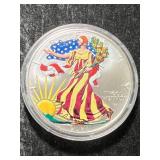 2024 AMERICAN SILVER EAGLE 1 TROY OZ .999 FINE SILVER IN COLOR