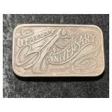 1 TROY OZ .999 FINE SILVER HAPPY ANNIVERSARY BAR