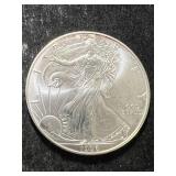 1996 AMERICAN SILVER EAGLE 1 TROY OZ .999 FINE SILVER