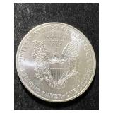 1996 AMERICAN SILVER EAGLE 1 TROY OZ .999 FINE SILVER