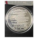 1 TROY OZ .999 FINE SILVER TRIBUTE IN LIGHT 9/11 ROUND IN BOX