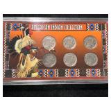 AMERICAN INDIAN 6 COIN COLLECTION