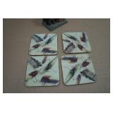 Fishing Themed Coaster Set with Holder