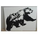 Laser Cut Steel Bear Silhouette